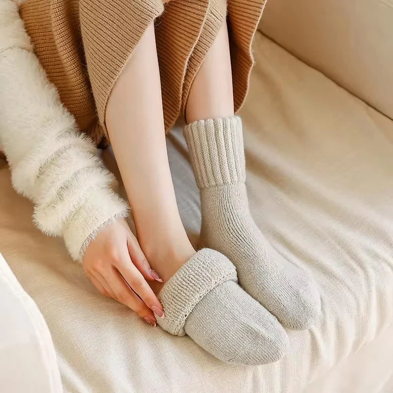 les chaussettes en polaire tricotée