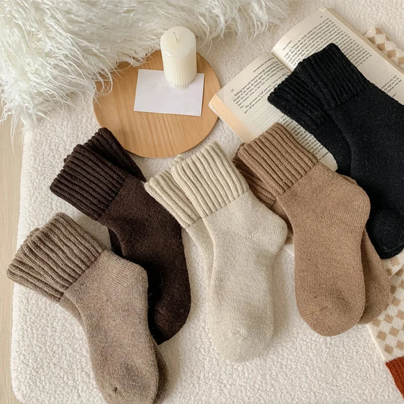 chaussettes en polaire tricotée