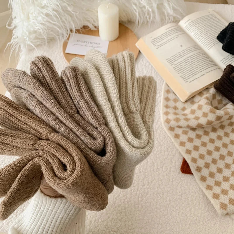 les chaussettes en polaire tricotée