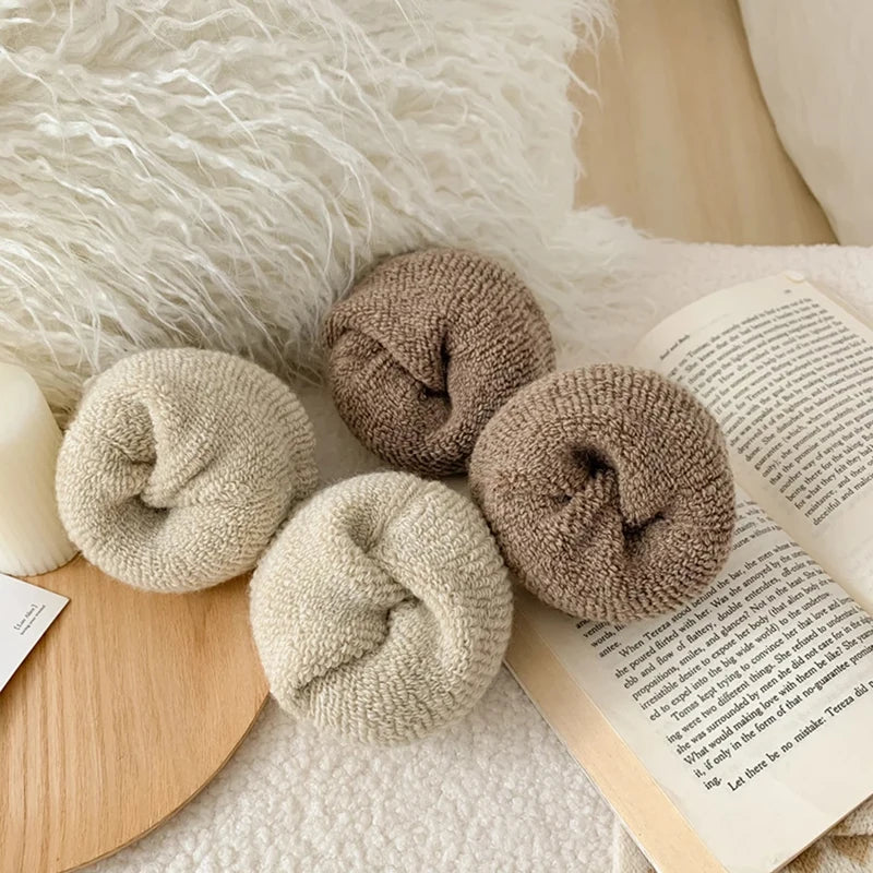 chaussettes en polaire tricotée