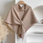 Poncho Cape en Laine Chinée