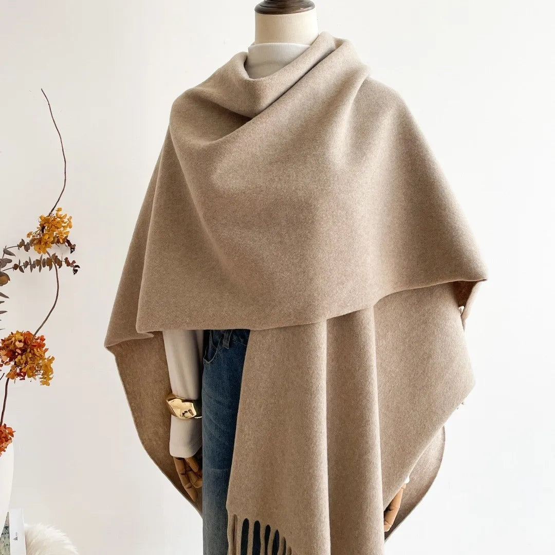 Poncho Alpaga — Cape Enveloppante d'Hiver
