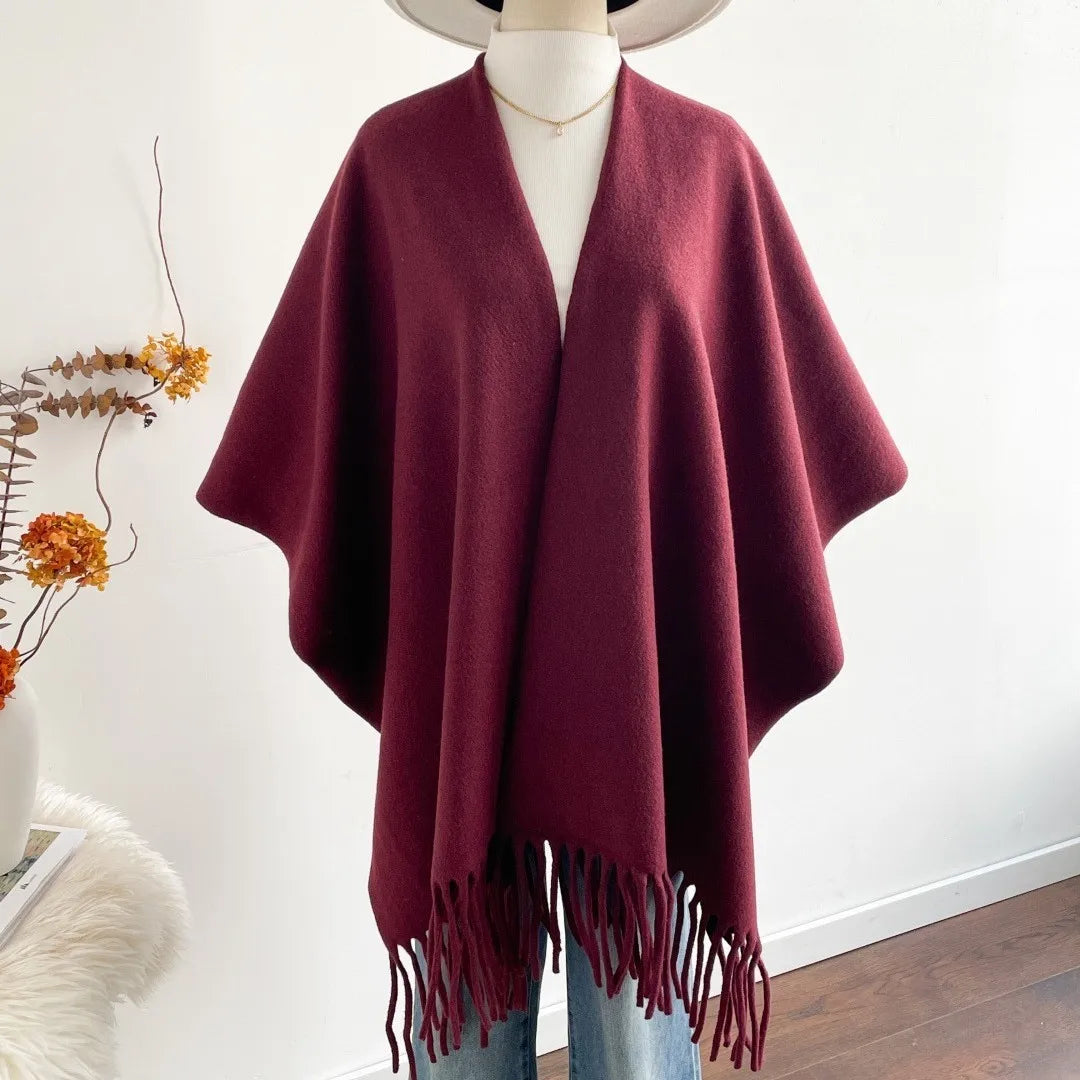 Poncho Alpaga — Cape Enveloppante d'Hiver