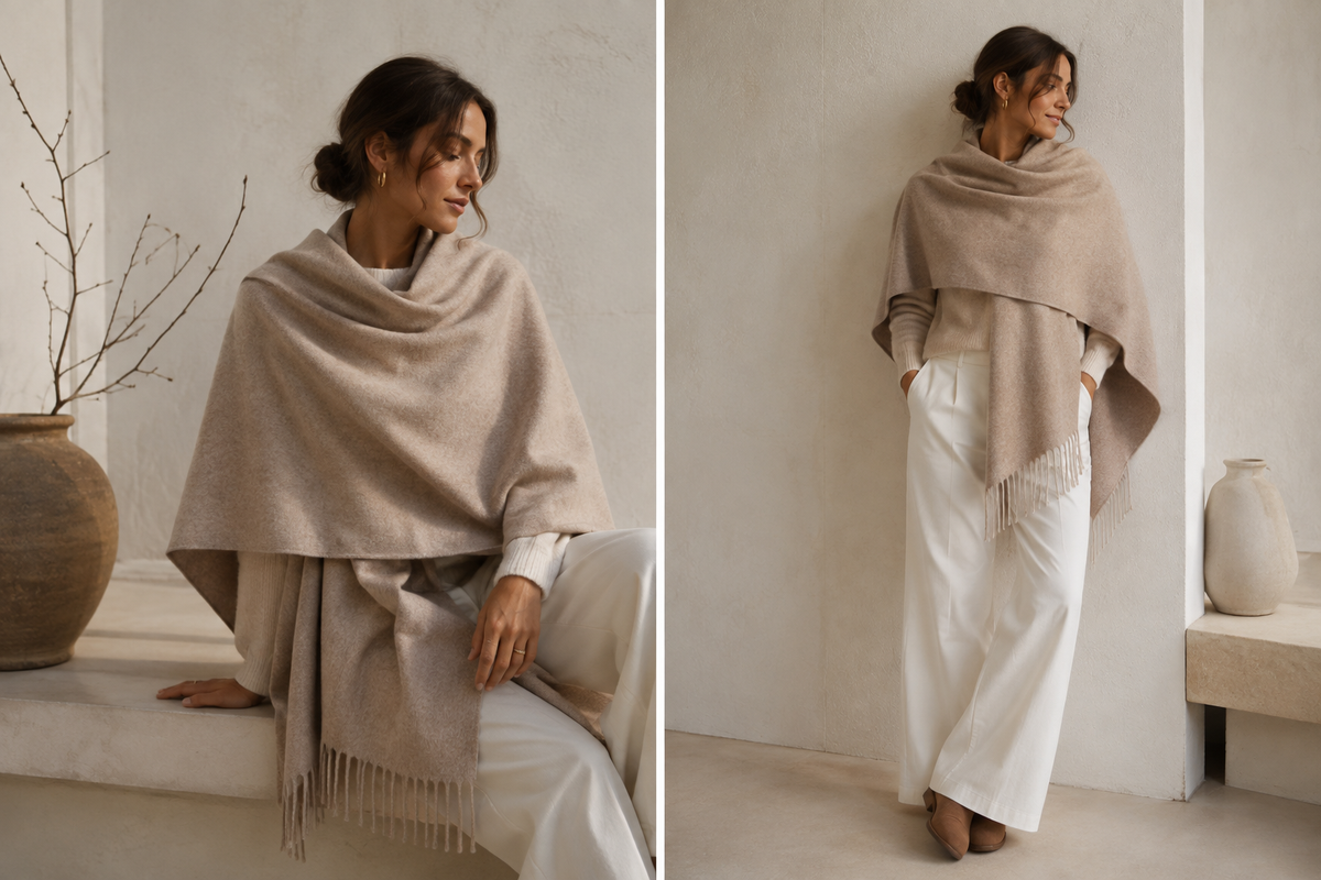 Poncho Alpaga — Cape Enveloppante