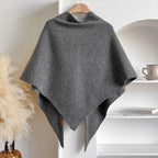 Poncho Cape en Laine Chinée