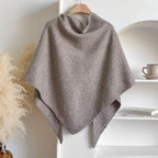 Poncho Cape en Laine Chinée
